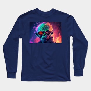 When Aliens Hear Music From 1975 Long Sleeve T-Shirt